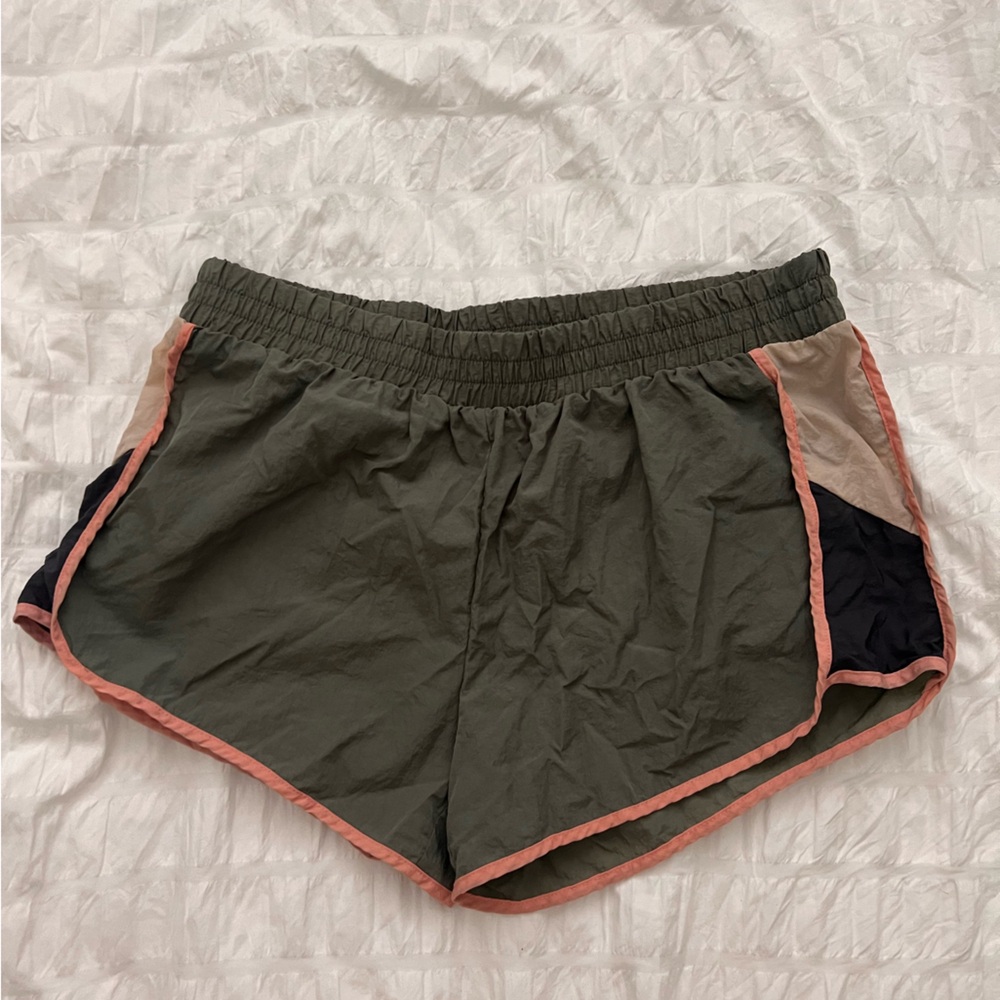 Green athletic shorts